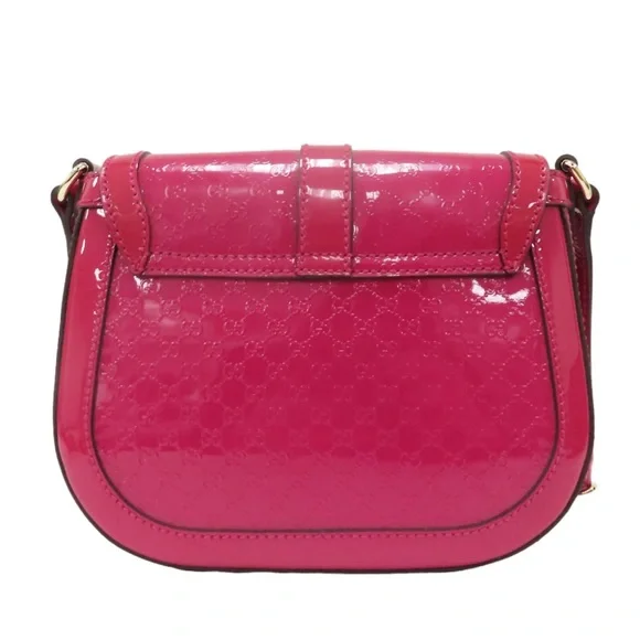 RARE Pink GUCCI Microguccissima Patent Leather Nice Messenger Shoulder Bag - Picture 2 of 10